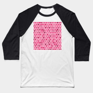 Pink Valentines Hearts Baseball T-Shirt